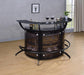 Dallas 2-shelf Home Bar Smoked and Black Glass - National Warehouse Furniture (Buffalo, NY)