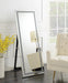 Novak Rectangular Cheval Floor Mirror Silver - National Warehouse Furniture (Buffalo, NY)