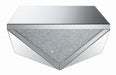 Amore Square Coffee Table with Triangle Detailing Silver and Clear Mirror - National Warehouse Furniture (Buffalo, NY)
