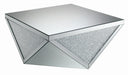 Amore Square Coffee Table with Triangle Detailing Silver and Clear Mirror - National Warehouse Furniture (Buffalo, NY)