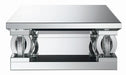 Amalia Square Coffee Table with Lower Shelf Clear Mirror - National Warehouse Furniture (Buffalo, NY)