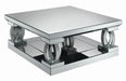 Amalia Square Coffee Table with Lower Shelf Clear Mirror - National Warehouse Furniture (Buffalo, NY)