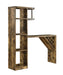Belvedere 5-shelf Bar Table Storage Antique Nutmeg - National Warehouse Furniture (Buffalo, NY)