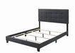 Mapes Tufted Upholstered Eastern King Bed Charcoal - National Warehouse Furniture (Buffalo, NY)