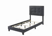 Mapes Tufted Upholstered Twin Bed Charcoal - National Warehouse Furniture (Buffalo, NY)