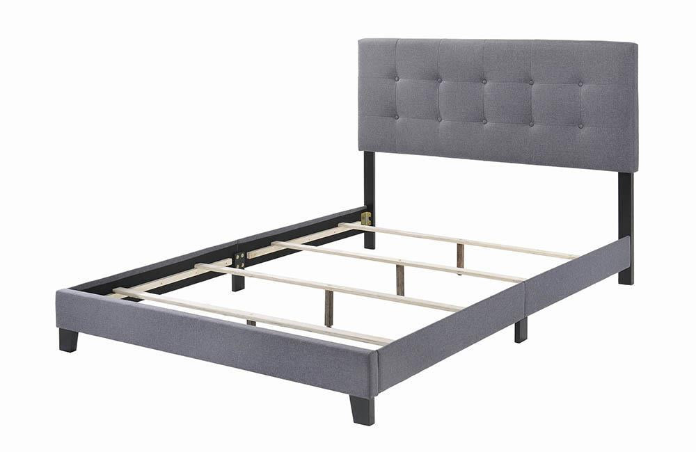 Mapes Tufted Upholstered Eastern King, Queen, Twin & Full Bed Charcoal & Grey - National Warehouse Furniture (Buffalo, NY)