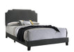 Tamarac Upholstered Nailhead Full, Eastern King & Queen Bed Beige & Grey - National Warehouse Furniture (Buffalo, NY)