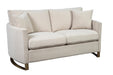 Corliss Upholstered Arched Arms Loveseat Beige - National Warehouse Furniture (Buffalo, NY)