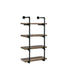 Elmcrest 24-inch Wall Shelf Black and Rustic Oak - National Warehouse Furniture (Buffalo, NY)