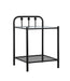 Livingston 1-shelf Nightstand with Glass Top Dark Bronze - National Warehouse Furniture (Buffalo, NY)