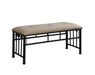 Livingston Upholstered Bench Brown and Dark Bronze - National Warehouse Furniture (Buffalo, NY)