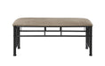 Livingston Upholstered Bench Brown and Dark Bronze - National Warehouse Furniture (Buffalo, NY)