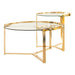 Delia 2-piece Round Nesting Table Clear and Gold - National Warehouse Furniture (Buffalo, NY)