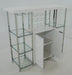 Gallimore 2-door Bar Cabinet with Glass Shelf High Glossy White and Chrome - National Warehouse Furniture (Buffalo, NY)