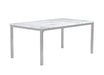 Athena Rectangle Dining Table with Marble Top Chrome - National Warehouse Furniture (Buffalo, NY)