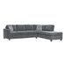 Mccord 2-piece Cushion Back Sectional Dark Grey - National Warehouse Furniture (Buffalo, NY)