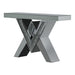 Taffeta V-shaped Sofa Table with Glass Top Silver - National Warehouse Furniture (Buffalo, NY)