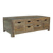 Esther 6-drawer Storage Coffee Table Natural Sheesham - National Warehouse Furniture (Buffalo, NY)