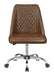 Althea Upholstered Tufted Back Office Chair Brown and Chrome - National Warehouse Furniture (Buffalo, NY)