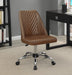 Althea Upholstered Tufted Back Office Chair Brown and Chrome - National Warehouse Furniture (Buffalo, NY)