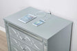 Gunnison 2-drawer Nightstand Silver Metallic - National Warehouse Furniture (Buffalo, NY)