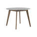 Breckenridge Round Dining Table Matte White and Natural Oak - National Warehouse Furniture (Buffalo, NY)