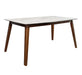 Everett Faux Marble Top Dining Table Natural Walnut and White - National Warehouse Furniture (Buffalo, NY)