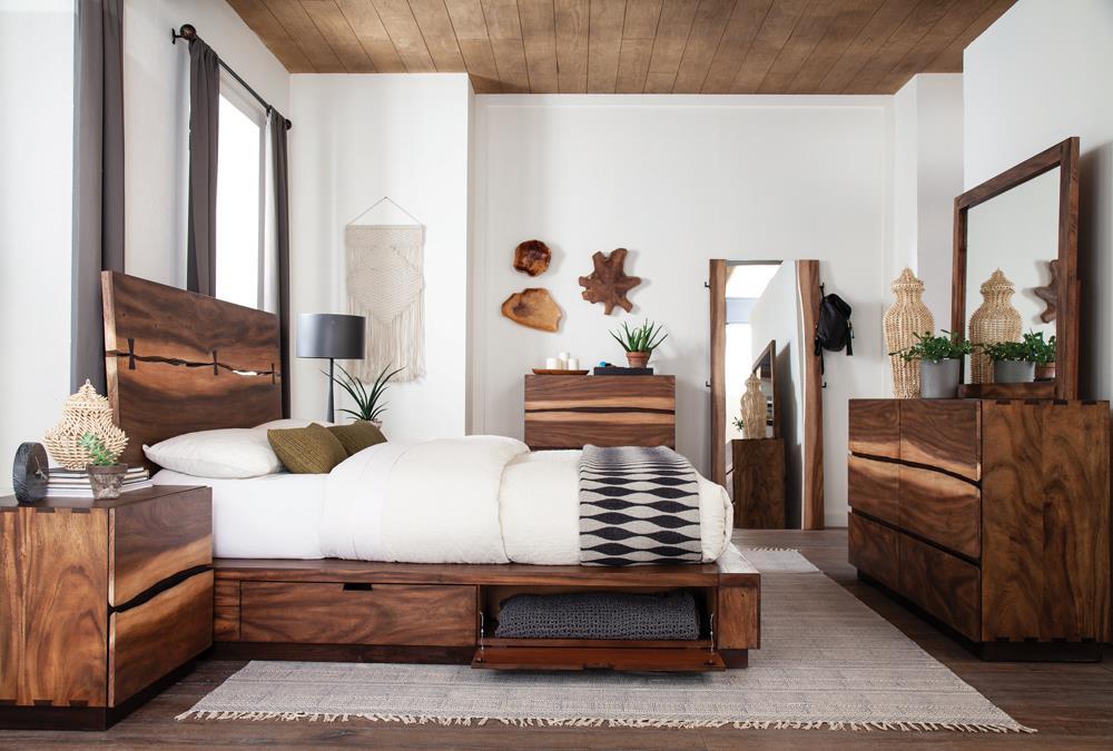Winslow California King, E.King & Queen Bed Smokey Walnut and Coffee Bean - National Warehouse Furniture (Buffalo, NY)