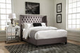 Bancroft Demi-wing Upholstered Eastern King Bed Grey - National Warehouse Furniture (Buffalo, NY)