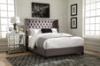 Bancroft Demi-wing Upholstered California King Bed Grey - National Warehouse Furniture (Buffalo, NY)