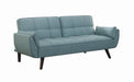 Caufield Biscuit-tufted Sofa Bed Turquoise Blue - National Warehouse Furniture (Buffalo, NY)