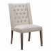 Bexley Tufted Side Chairs Dark Brown and Beige (Set of 2) - National Warehouse Furniture (Buffalo, NY)