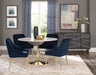 Kella Round Marble Top Dining Table White and Gold - National Warehouse Furniture (Buffalo, NY)