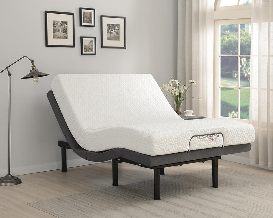 Negan Eastern King, E.King, Queen, & Twin XL Adjustable Bed Base Grey and Black - National Warehouse Furniture (Buffalo, NY)