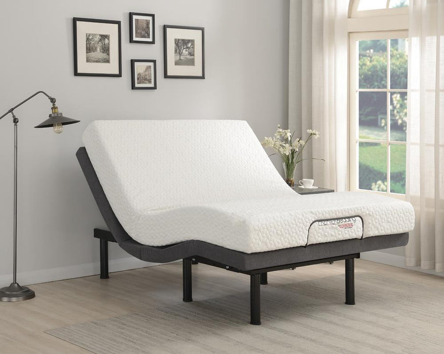 Negan Eastern King, E.King, Queen, & Twin XL Adjustable Bed Base Grey and Black - National Warehouse Furniture (Buffalo, NY)