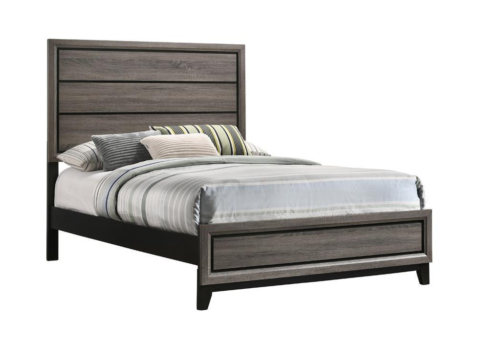 Watson Full & Twin Panel Bed Grey Oak - National Warehouse Furniture (Buffalo, NY)