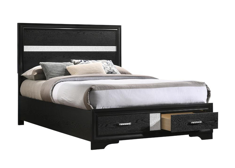 Miranda Full & Twin Storage Bed Black - National Warehouse Furniture (Buffalo, NY)