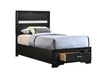 Miranda Full & Twin Storage Bed Black - National Warehouse Furniture (Buffalo, NY)