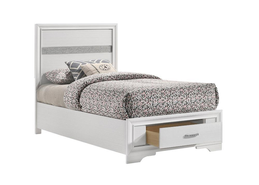 Miranda Full & Twin Storage Bed White - National Warehouse Furniture (Buffalo, NY)