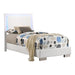 Felicity Full & Twin Panel Bed with LED Lighting Glossy White - National Warehouse Furniture (Buffalo, NY)