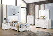 Felicity Full & Twin Panel Bed with LED Lighting Glossy White - National Warehouse Furniture (Buffalo, NY)