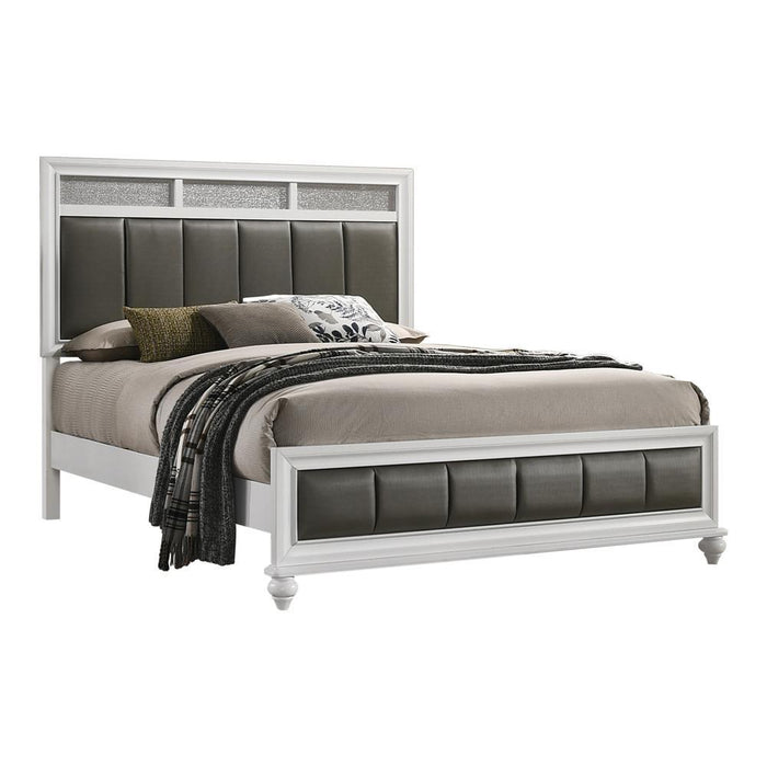 Barzini California King, E.King, & Queen Upholstered Panel Bed White - National Warehouse Furniture (Buffalo, NY)