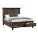 Franco Queen Storage Bed Burnished Oak - National Warehouse Furniture (Buffalo, NY)
