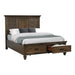 Franco Eastern King Storage Bed Burnished Oak - National Warehouse Furniture (Buffalo, NY)