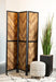 Marlene Herringbone Pattern 3-panel Screen Rustic Tobacco and Black - National Warehouse Furniture (Buffalo, NY)