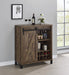 Arlington Bar Cabinet with Sliding Door Rustic Oak - National Warehouse Furniture (Buffalo, NY)