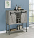 Claremont Sliding Door Bar Cabinet with Lower Shelf Grey Driftwood - National Warehouse Furniture (Buffalo, NY)