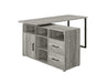 Hertford L-shape Office Desk with Storage Grey Driftwood - National Warehouse Furniture (Buffalo, NY)