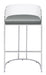 Thermosolis Acrylic Back Bar Stools Grey and Chrome (Set of 2) - National Warehouse Furniture (Buffalo, NY)