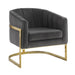 Joey Tufted Barrel Accent Chair Dark Grey and Gold - National Warehouse Furniture (Buffalo, NY)